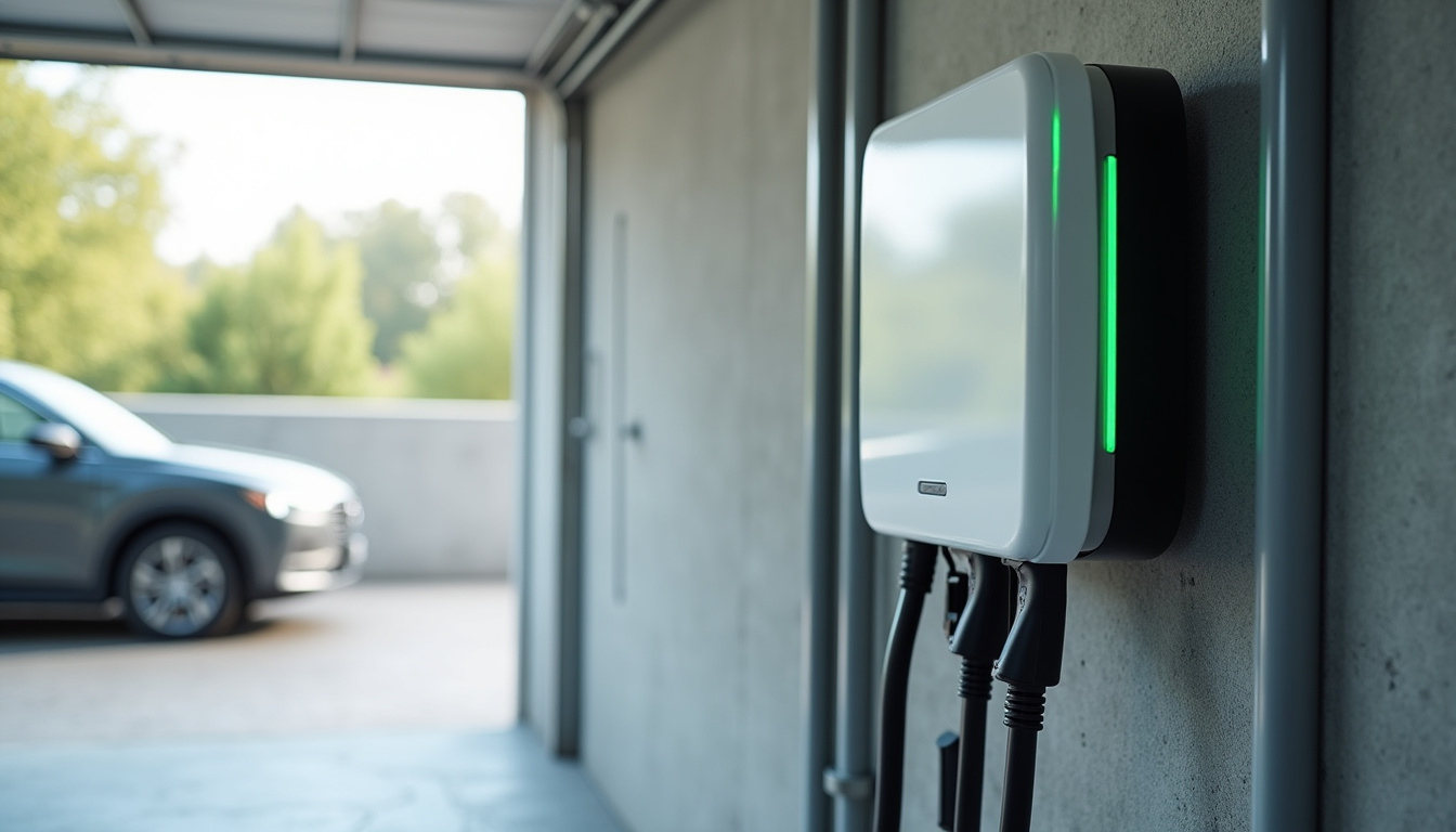 Installation d'une borne de recharge murale dans un garage à Cantaron