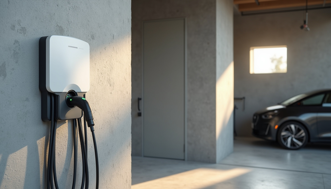Installation d'une borne de recharge murale dans un garage à Faramans