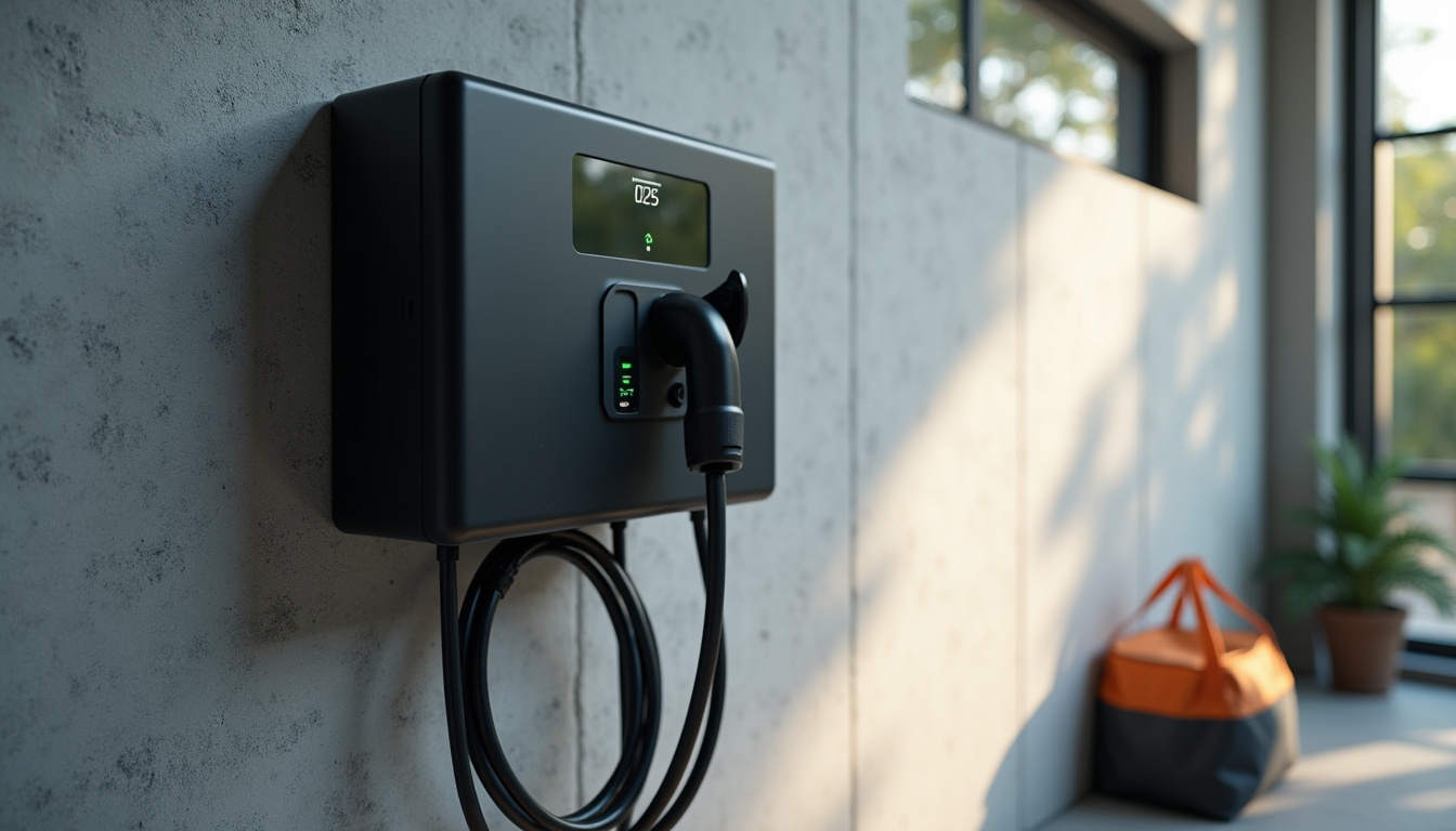Installation d'une borne de recharge murale dans un garage à Mondelange