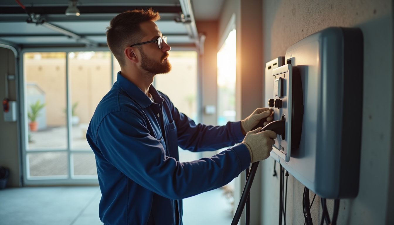 Installation d'une borne de recharge murale dans un garage à Tarascon avec électricien en intervention