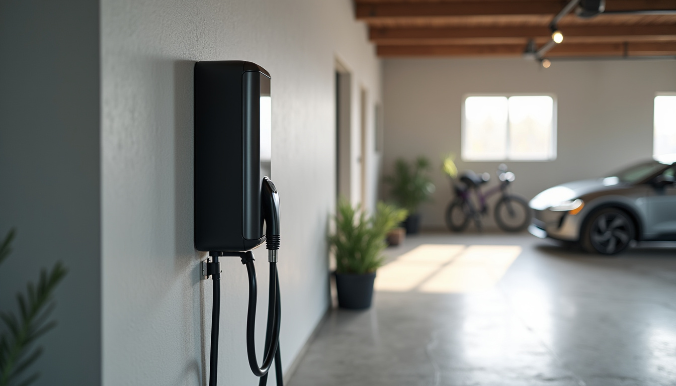 Installation d'une borne de recharge murale dans un garage privé à Aulnoy-lez-Valenciennes