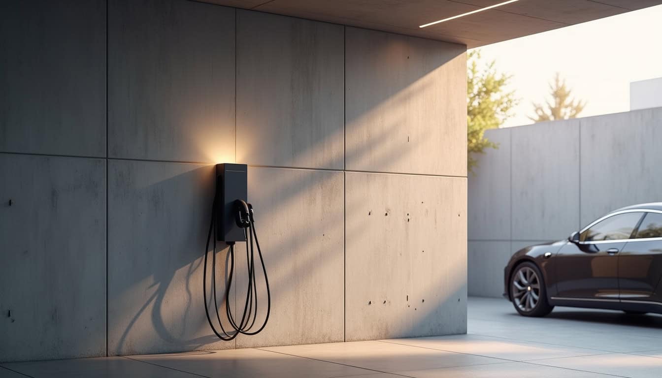 Installation d'une borne de recharge murale dans un garage privé à Claix