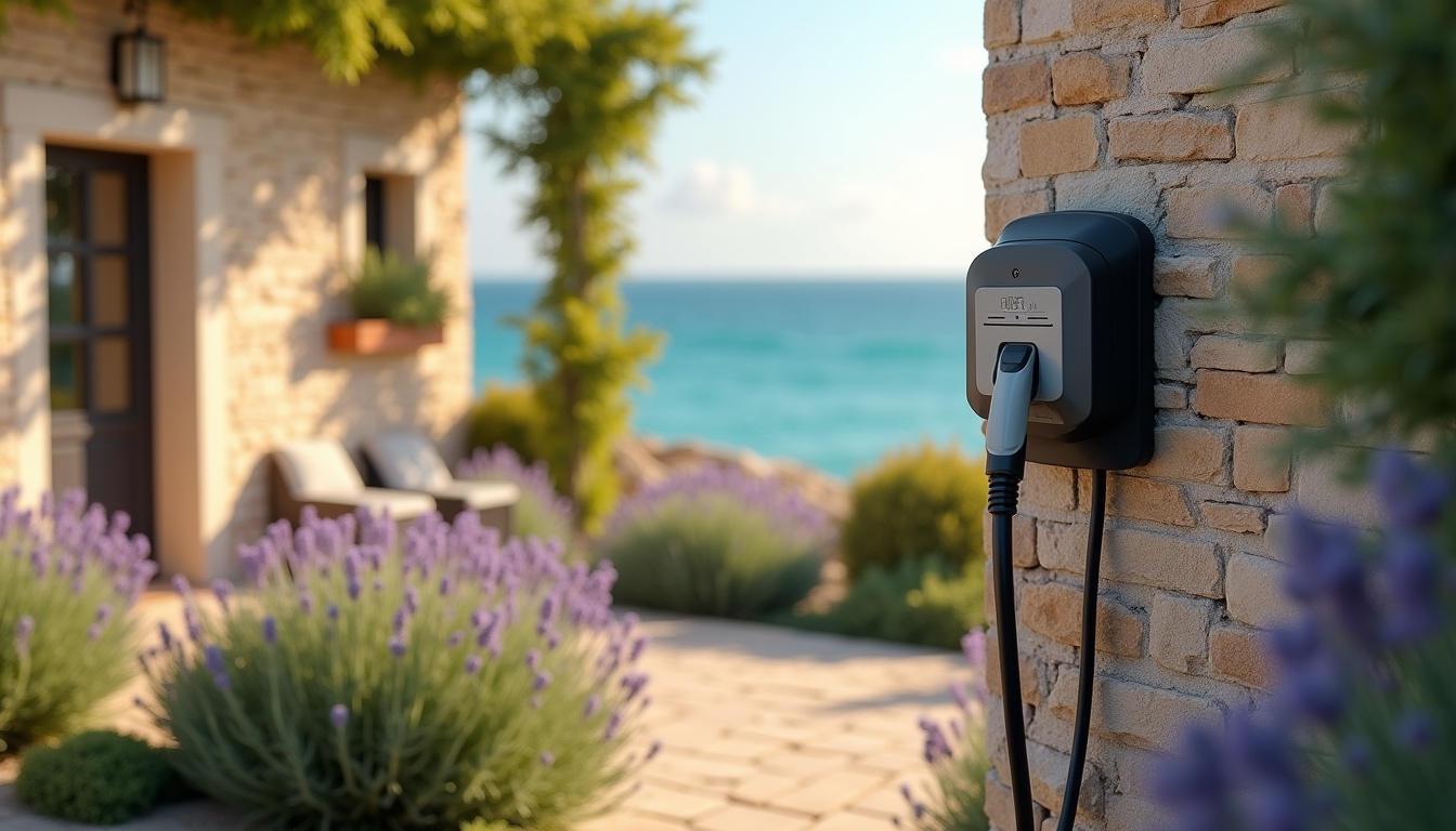 Installation d'une borne de recharge murale pour voiture électrique à Saint-Palais-sur-Mer