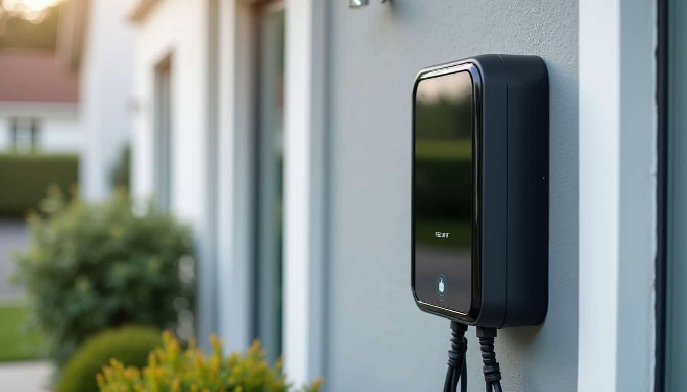 Installation d'une borne de recharge murale sur un mur extérieur de maison