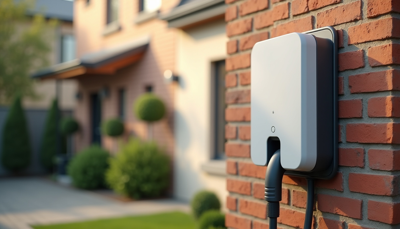 Installation d'une borne de recharge murale sur un mur extérieur