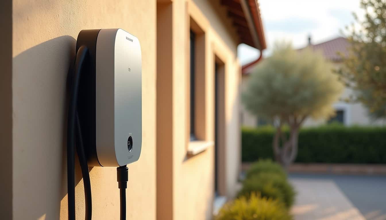 Installation d'une borne de recharge murale sur une maison à Saint-Laurent-du-Var