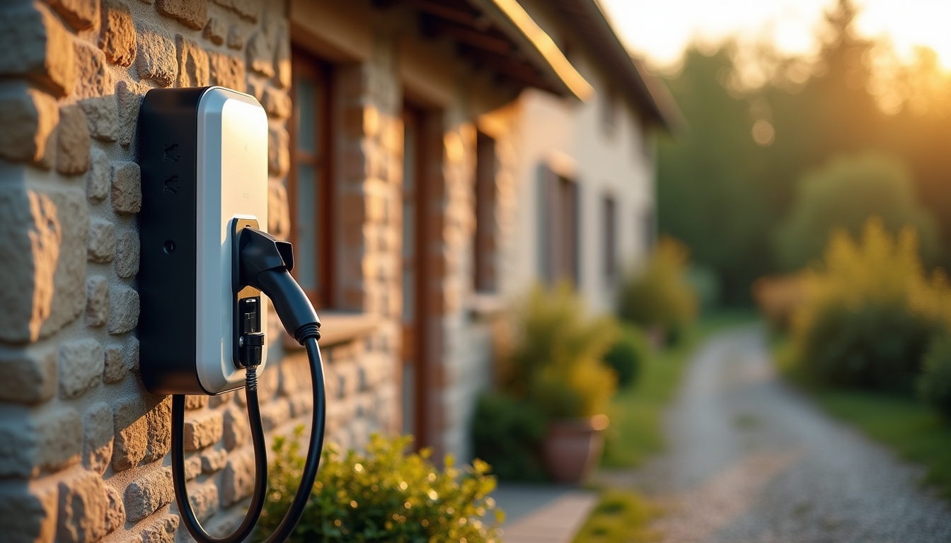 Installation d'une borne de recharge murale sur une maison à Saint-Marcellin-en-Forez