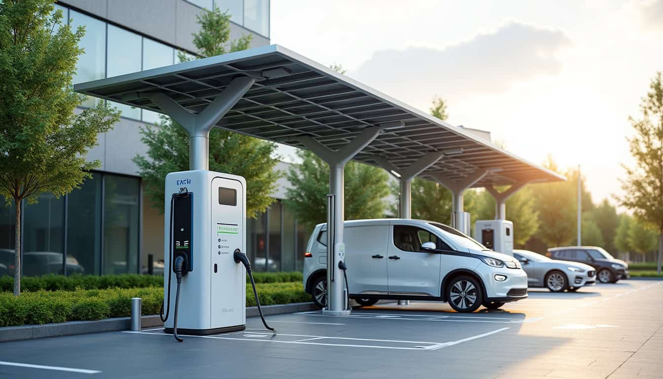 Installation d'une borne de recharge pour flotte de véhicules électriques dans une entreprise à Villieu-Loyes-Mollon