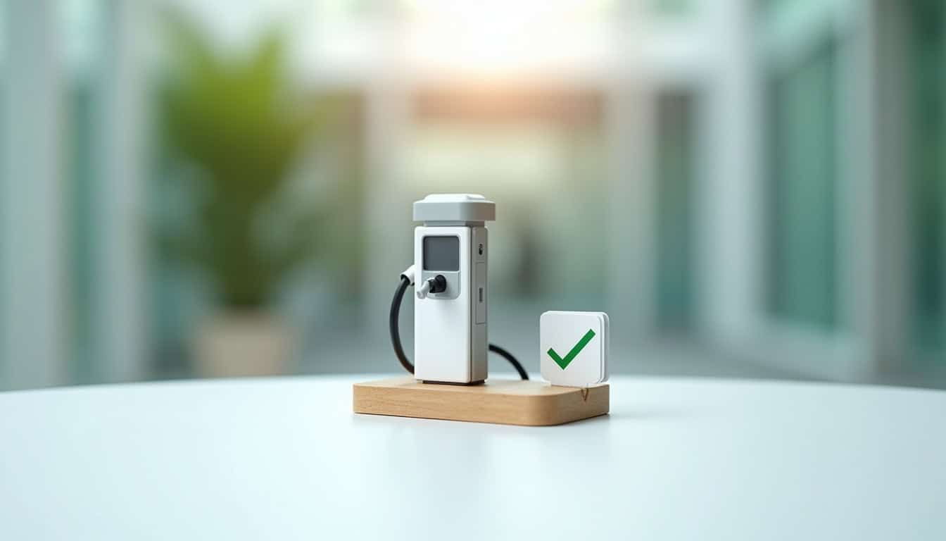 Installation d'une borne de recharge pour véhicule électrique sur un parking d'entreprise à Ohnenheim