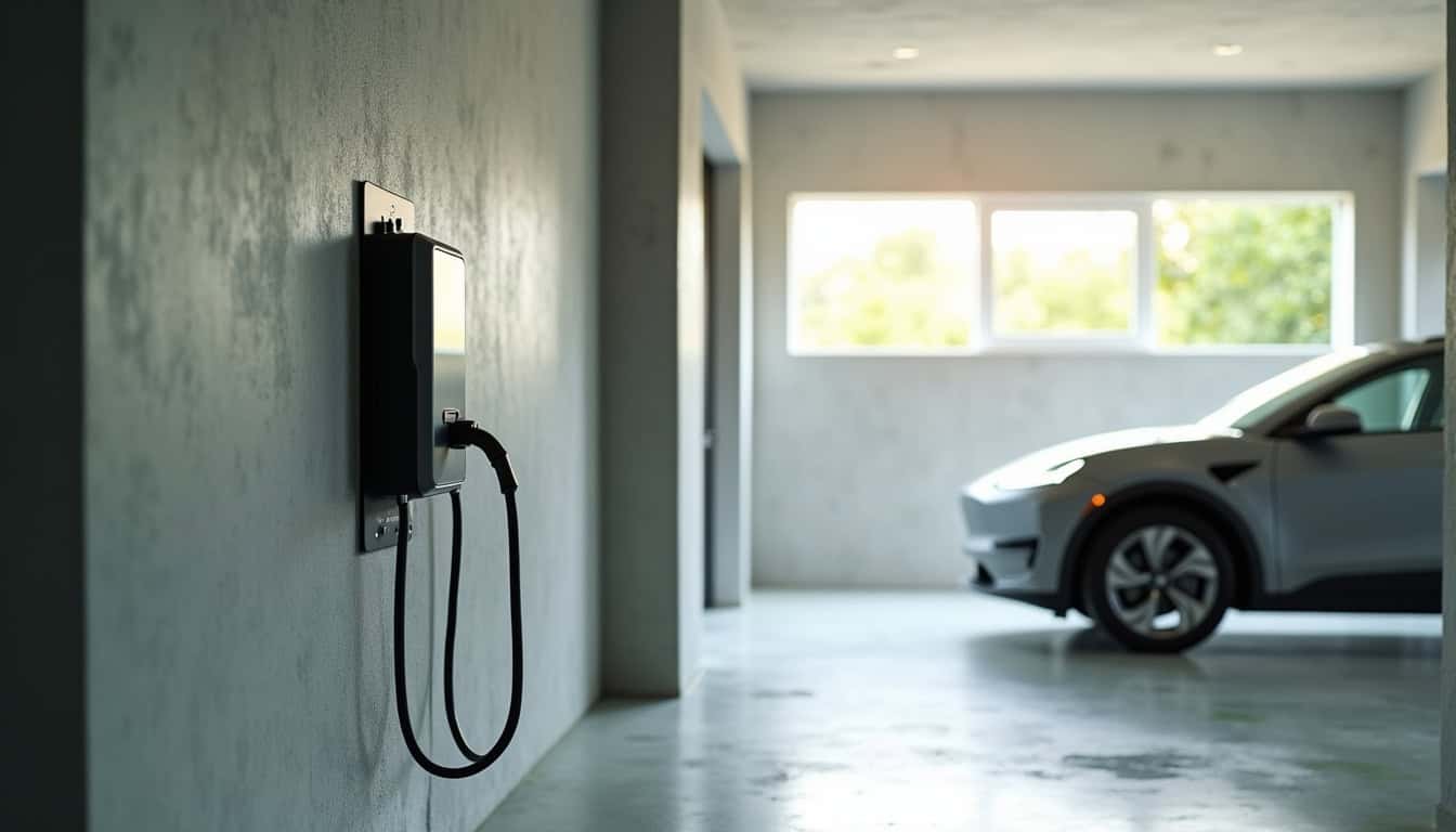 Installation d'une borne de recharge pour voiture électrique dans un garage à Ussy-sur-Marne