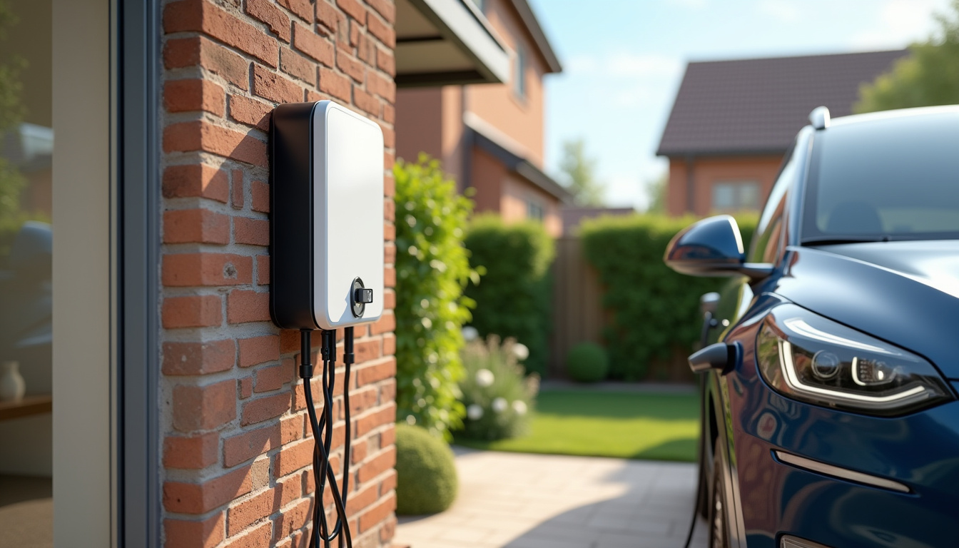 Installation d'une borne de recharge pour voiture électrique devant une maison à Illtal