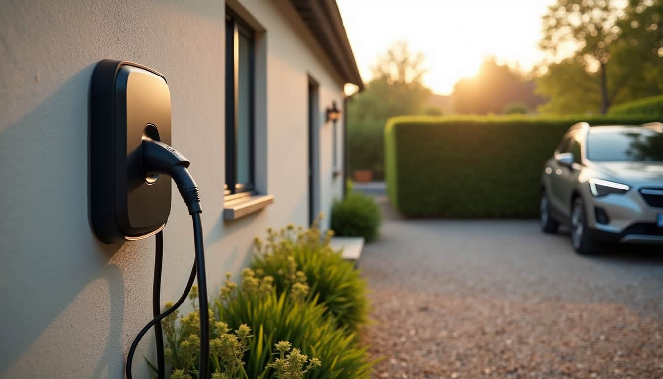 Installation d'une borne de recharge sur le parking d'une maison à Pont-de-Buis-lès-Quimerch