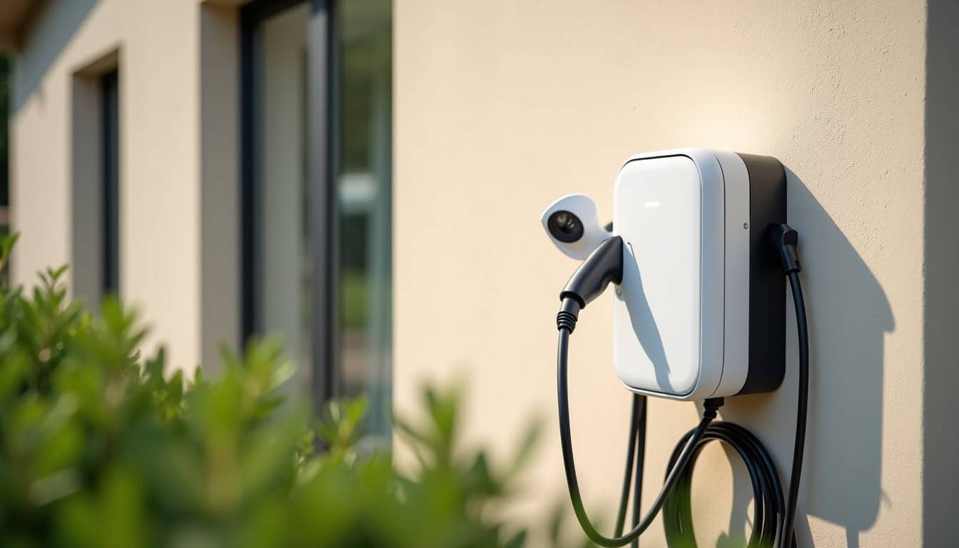 Installation d'une borne de recharge sur un mur extérieur d'une maison à Montigny-lès-Cormeilles