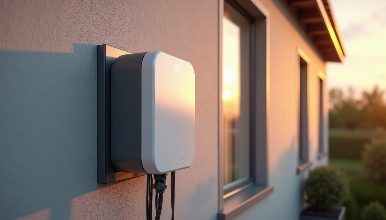 Installation d'une borne de recharge sur un mur extérieur d'une maison à Ploulec'h