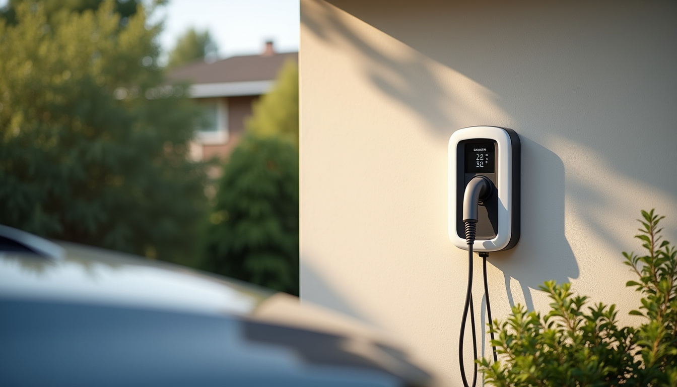 Installation d'une borne de recharge sur un mur extérieur d'une maison individuelle à Audun-le-Tiche