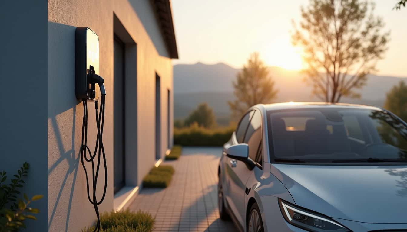 Installation d'une borne de recharge sur un parking privé à Apprieu