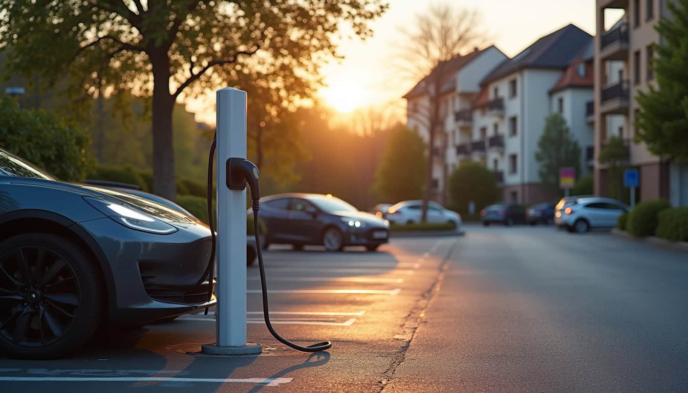 Installation d'une borne de recharge sur une place de parking en copropriété à Magnac-Bourg
