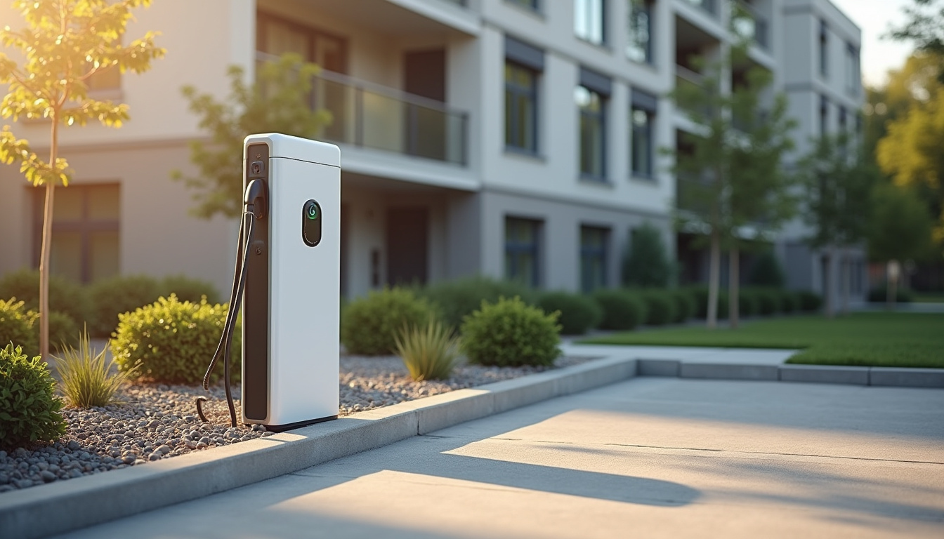 Installation d'une borne de recharge sur une place de parking privative dans une résidence à Écouen
