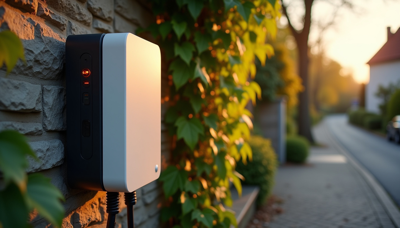 Installation d'une borne de recharge wallbox devant une maison à Feillens
