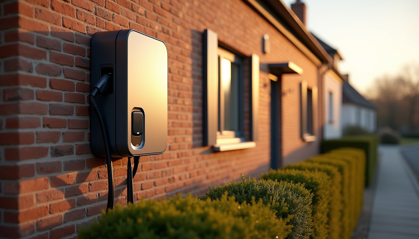 Installation d'une borne de recharge wallbox devant une maison à Servins