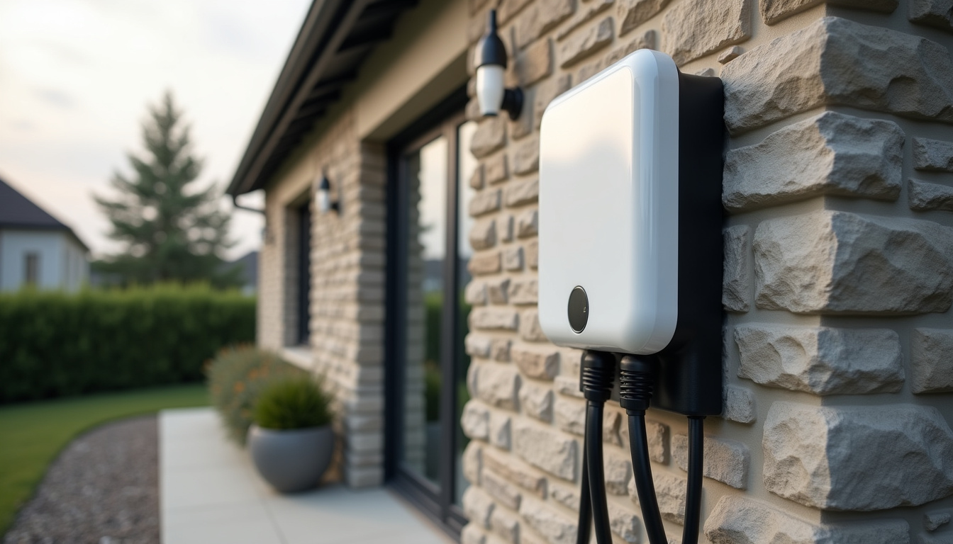 Installation d'une borne de recharge Wallbox sur un mur extérieur à Sainte-Sève