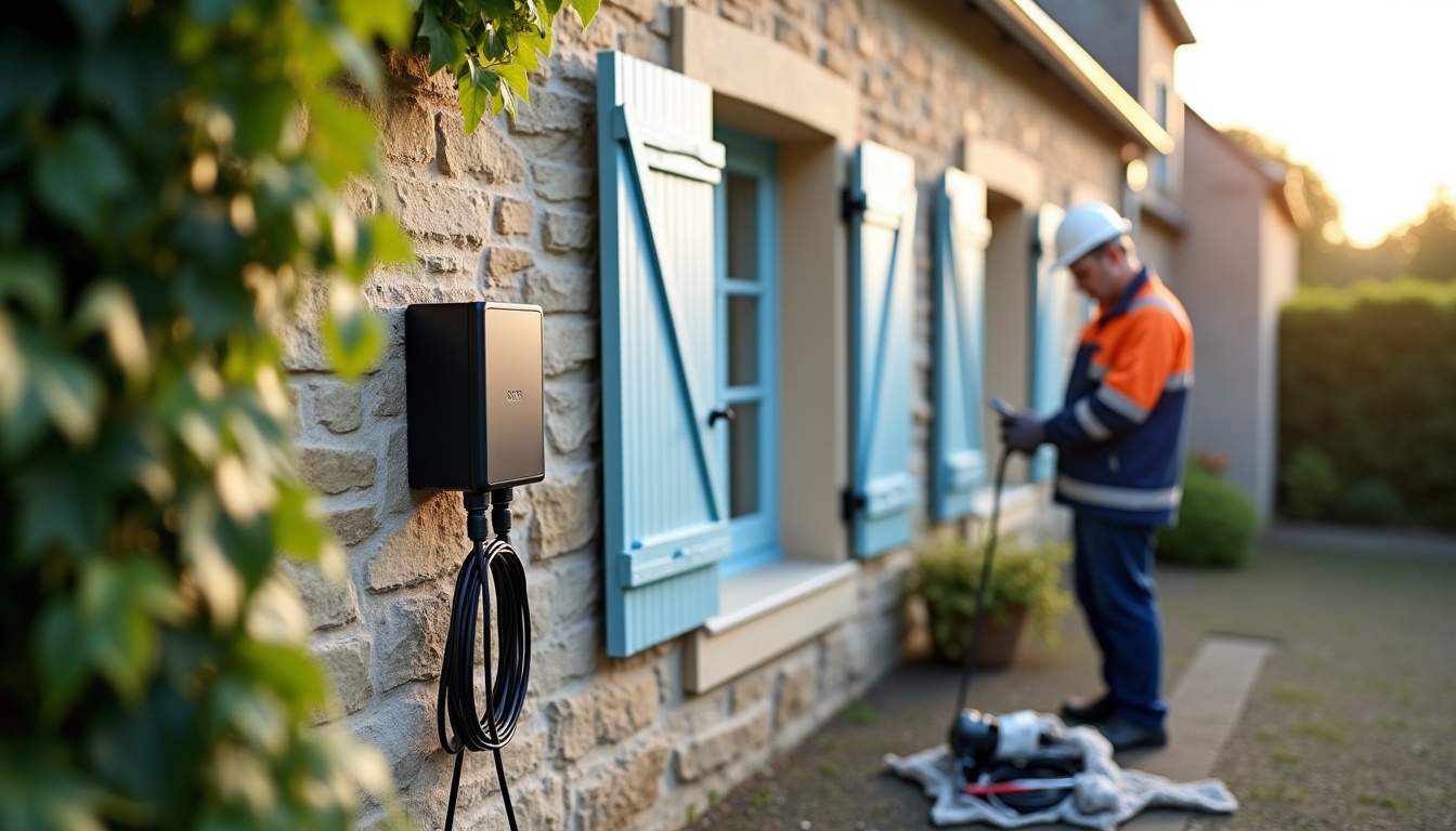 Installation d'une borne de recharge wallbox sur une maison à Dirinon