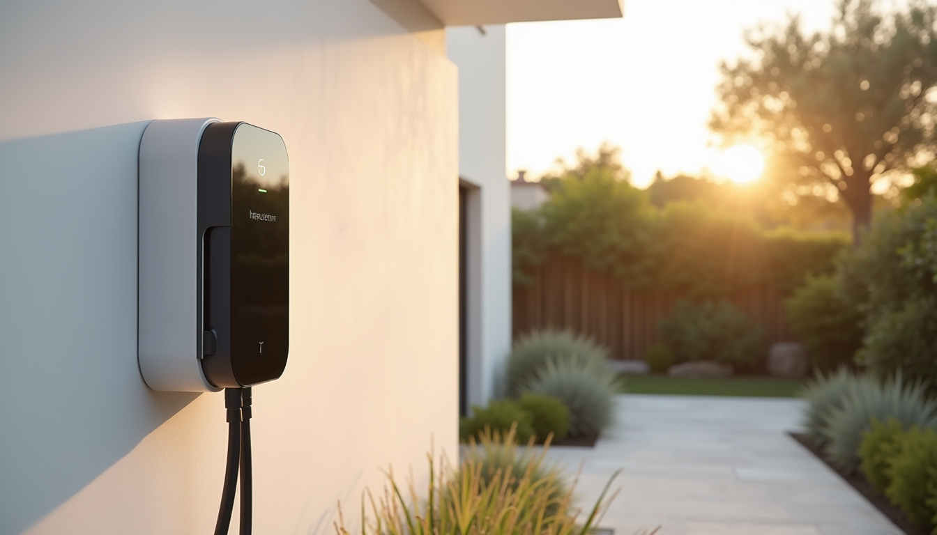 Installation d'une borne de recharge Witty de marque Hager à domicile à Dax
