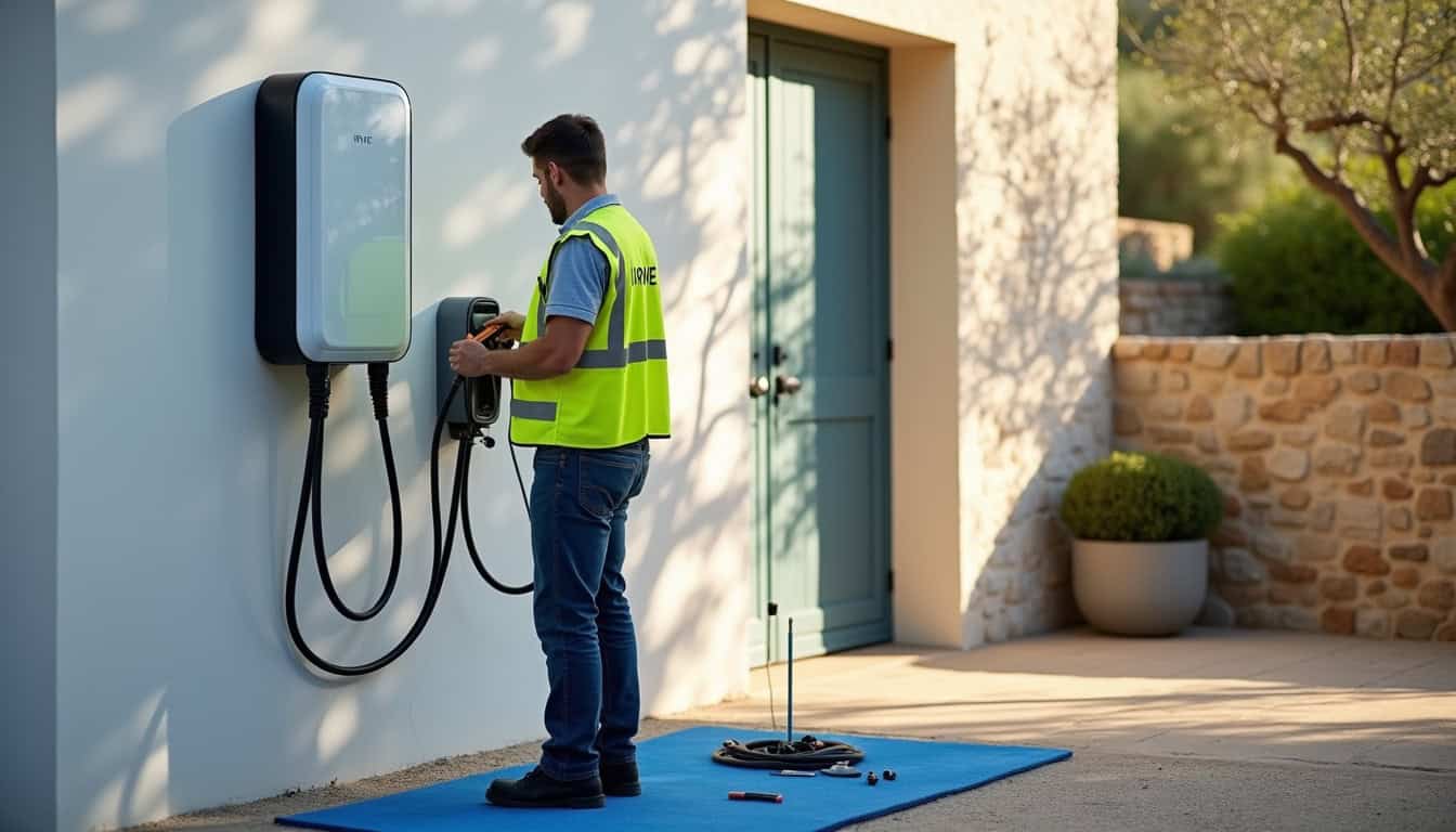 Installation d'une borne électrique à Jonquières-Saint-Vincent par un technicien certifié IRVE