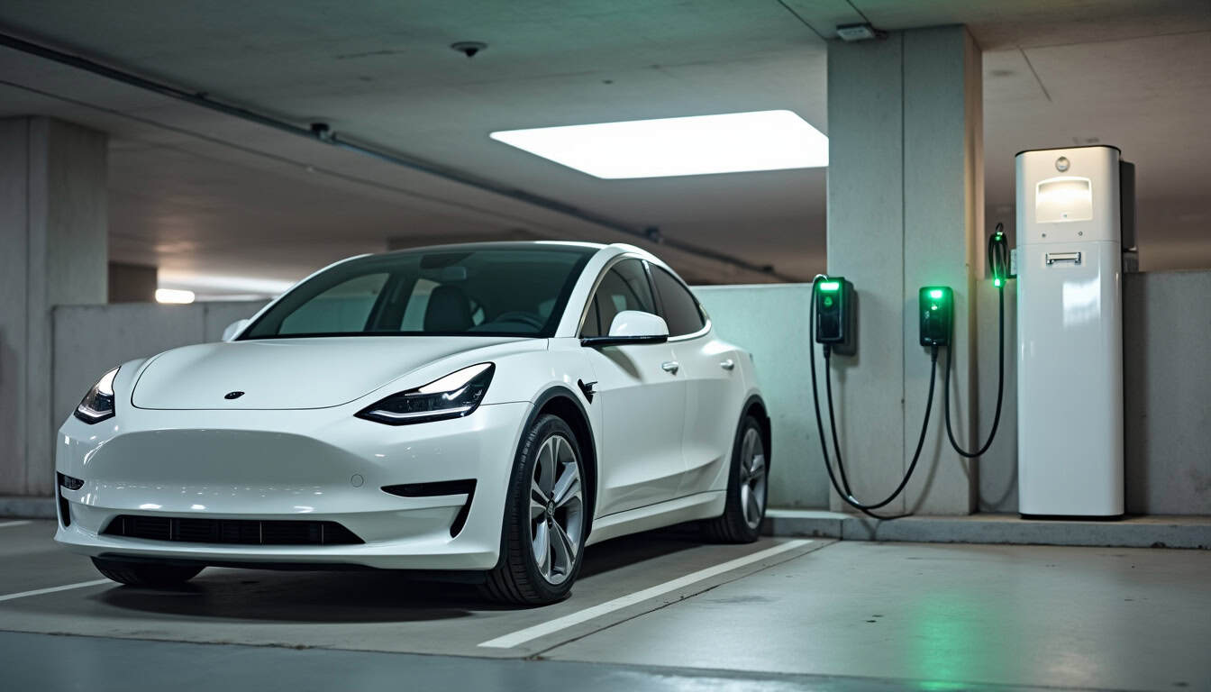 Installation d'une borne électrique dans un parking de copropriété à Corneilhan