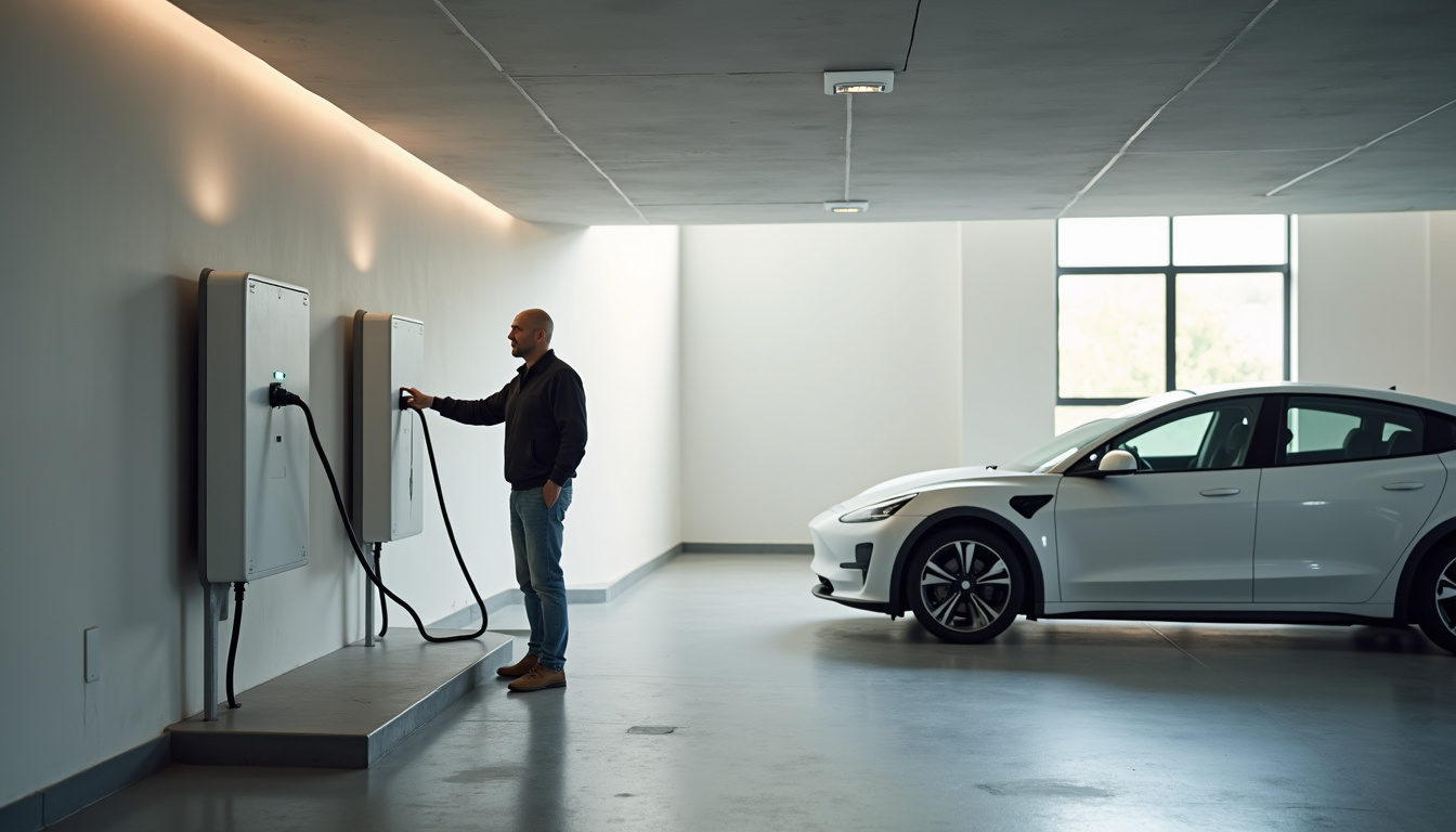 Installation d'une borne électrique dans un parking de copropriété à Tonnay-Boutonne