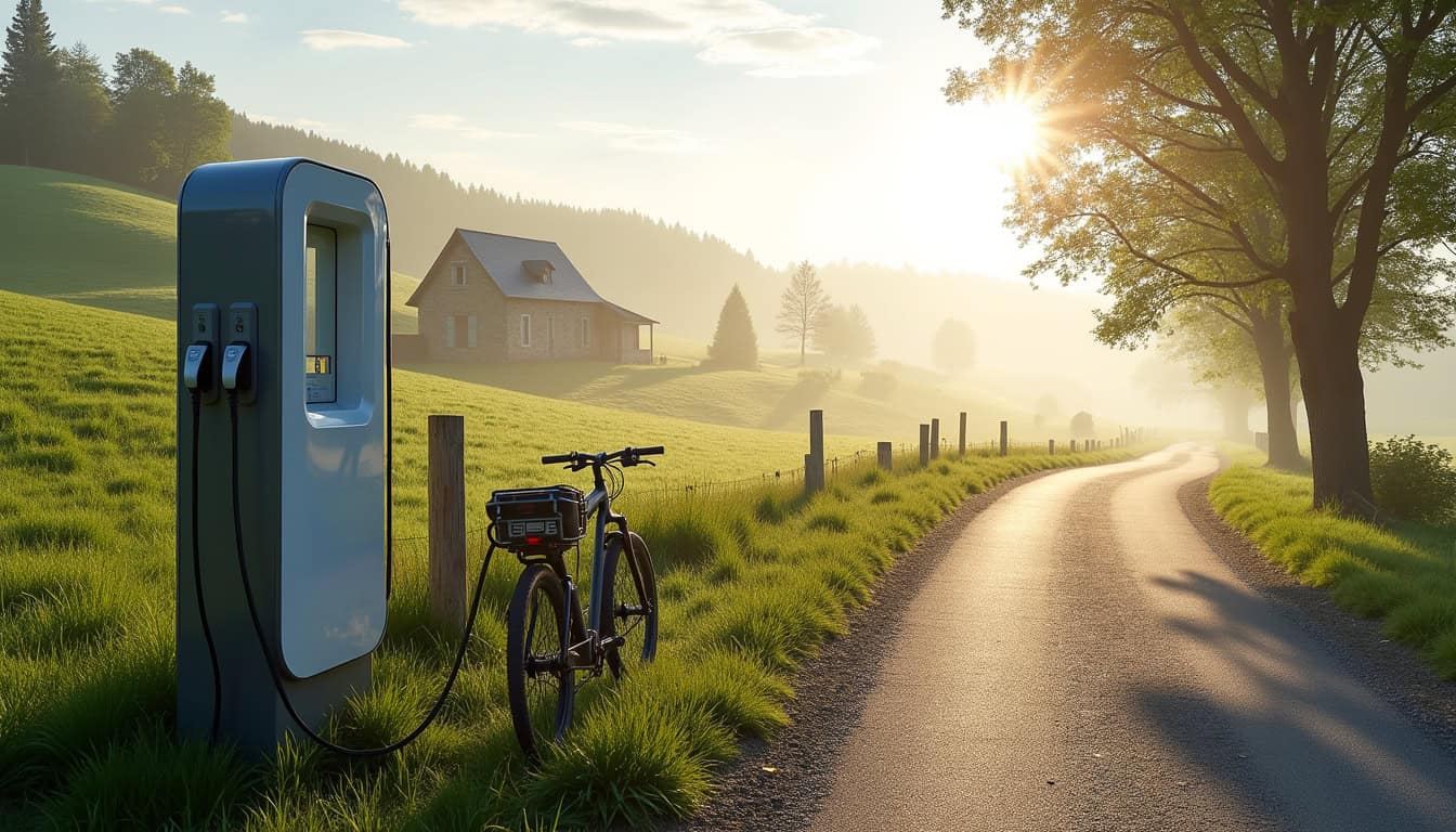 Installation d'une borne électrique dans une zone rurale près de Saint-Parres-lès-Vaudes
