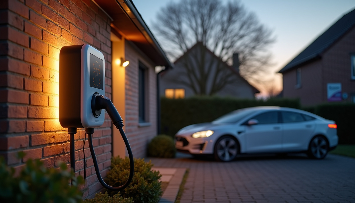 Installation d'une borne électrique en extérieur, près d'une maison à Art-sur-Meurthe