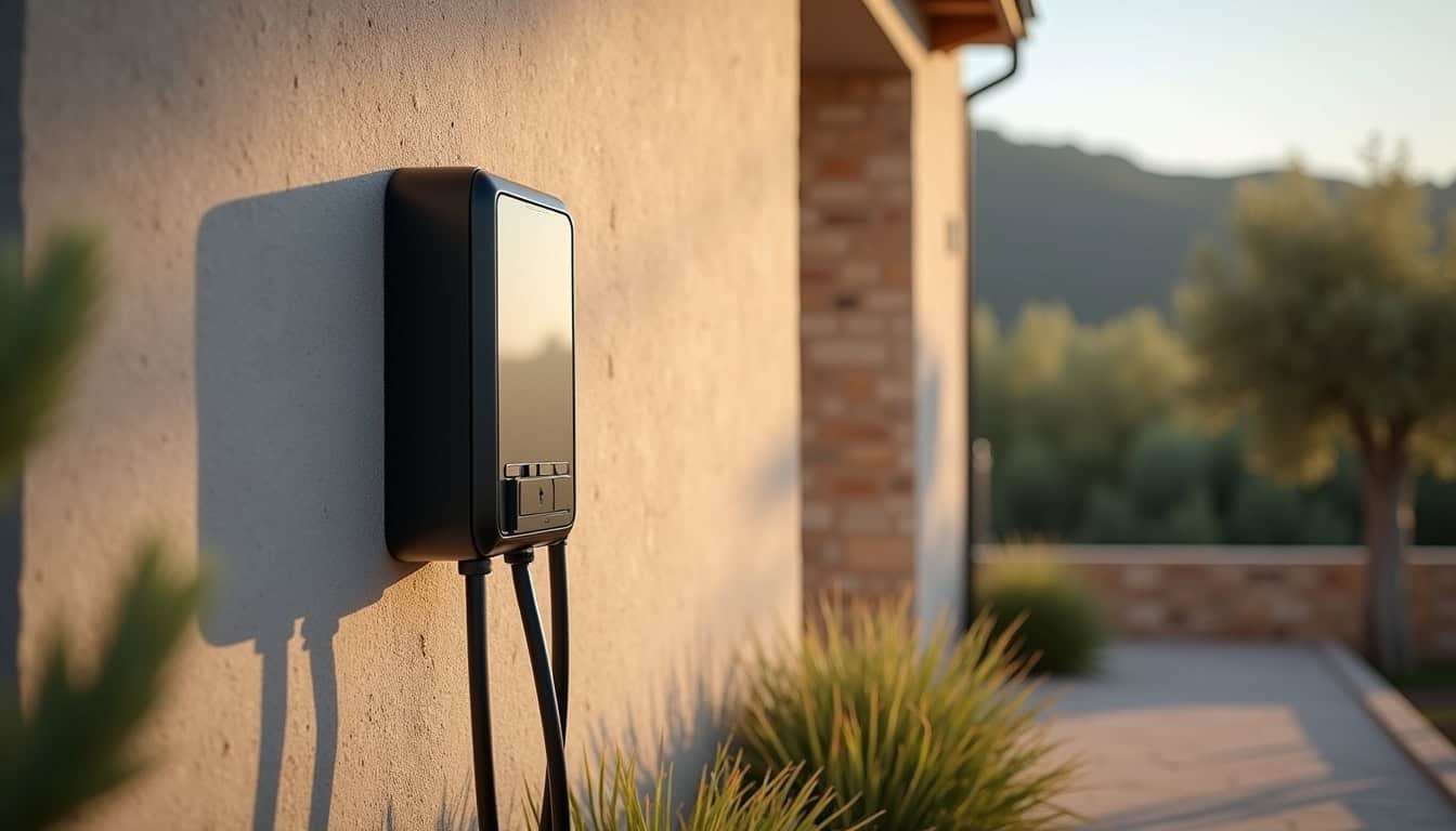 Installation d'une borne électrique murale à l'extérieur d'une maison à Cazilhac