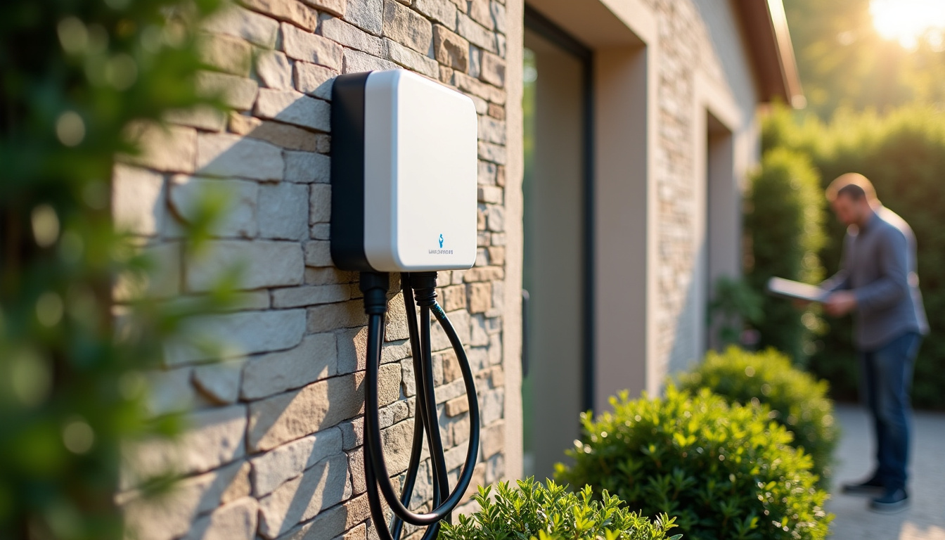 Installation d'une borne électrique murale à l'extérieur d'une maison à Offemont