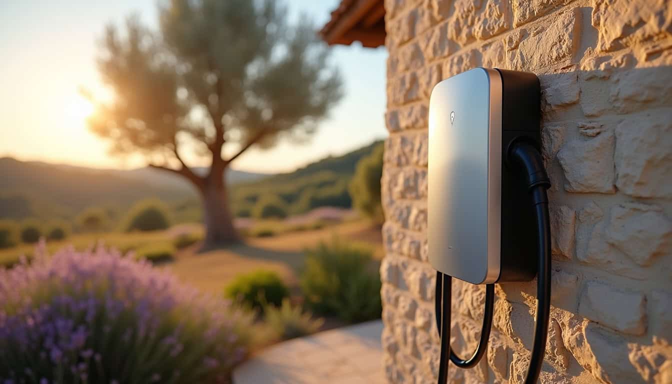 Installation d'une borne électrique murale à l'extérieur d'une maison à Salon-de-Provence