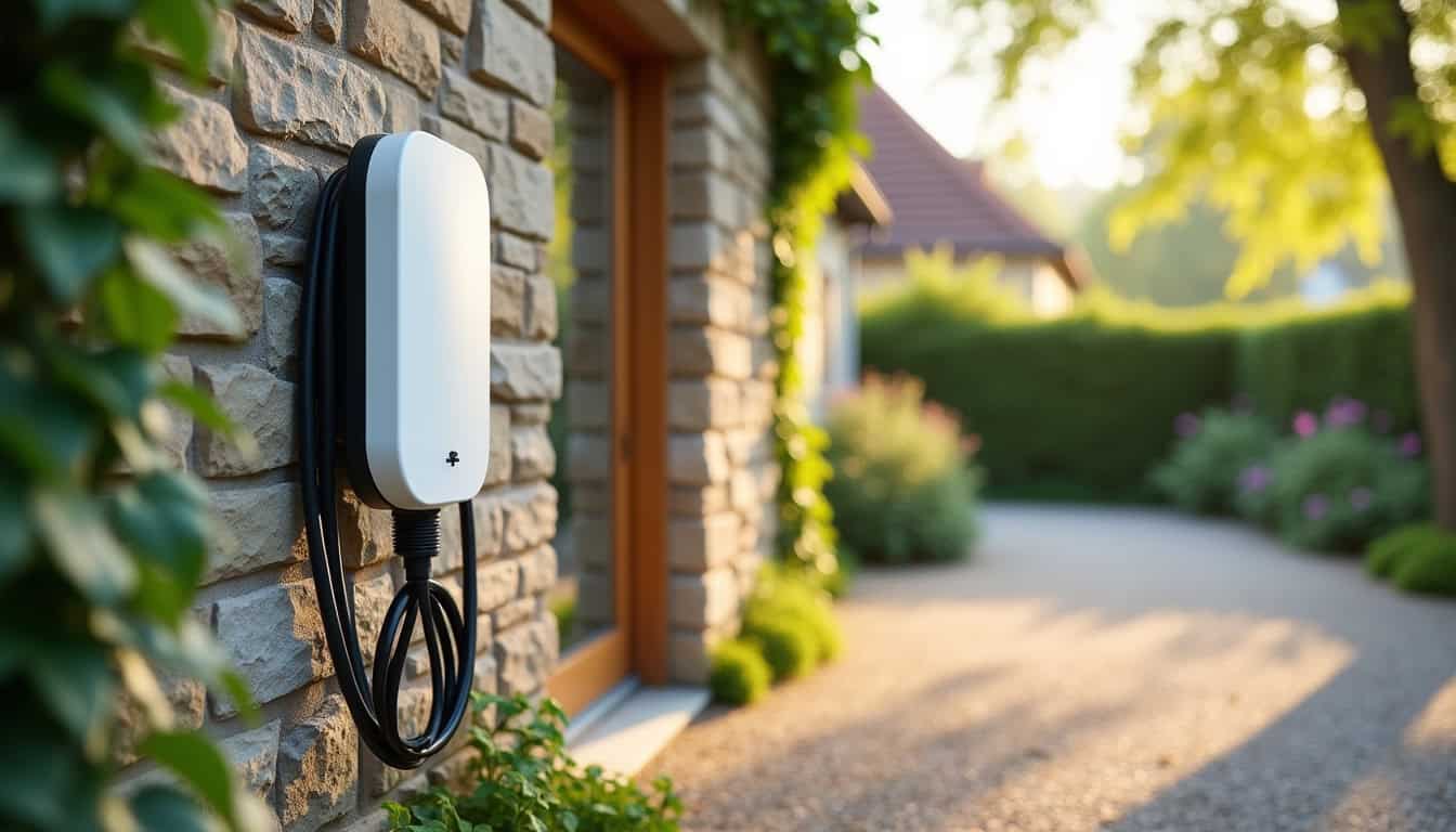 Installation d'une borne électrique murale à l'extérieur d'une maison à Viviez