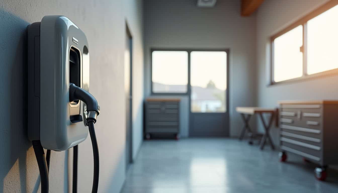 Installation d'une borne électrique murale dans un garage à Dourges