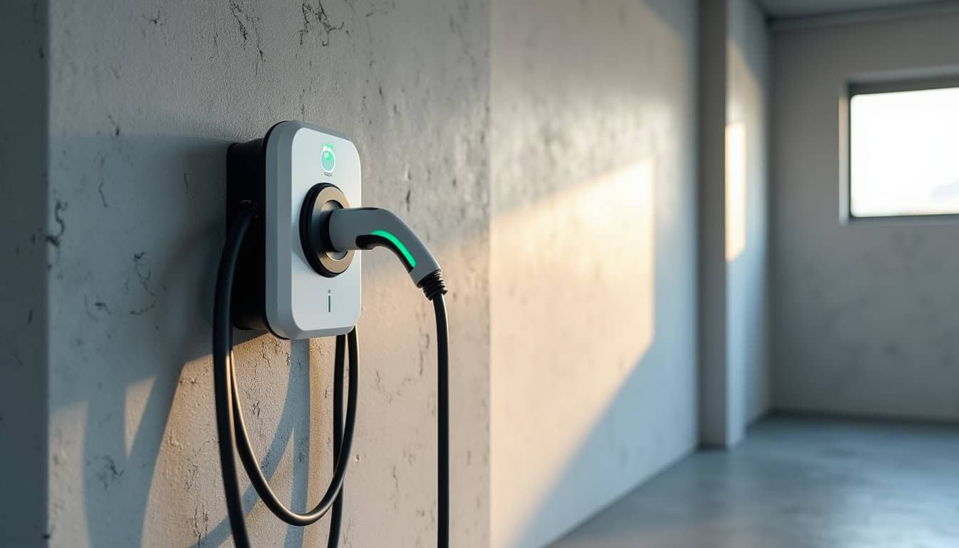 Installation d'une borne électrique murale dans un garage à Le Bernard