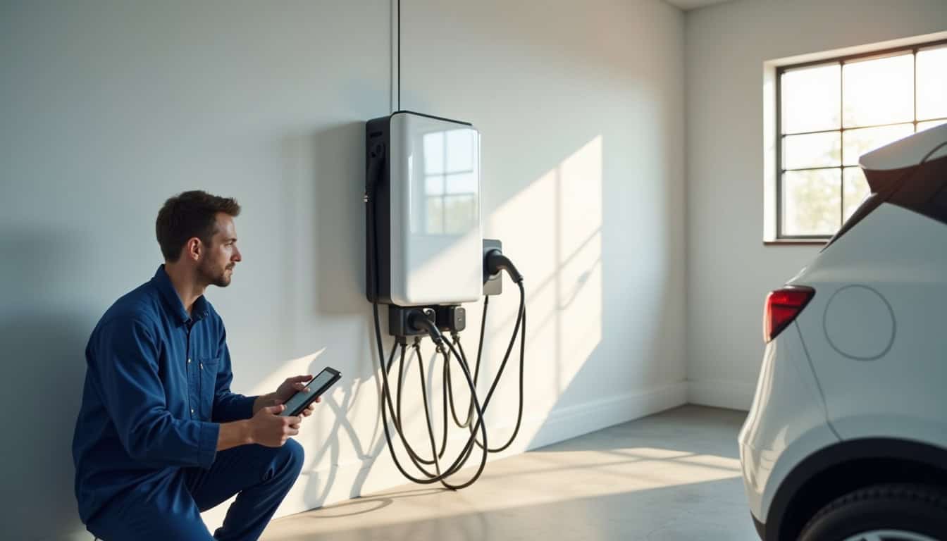 Installation d'une borne électrique murale dans un garage à Machecoul-Saint-Même