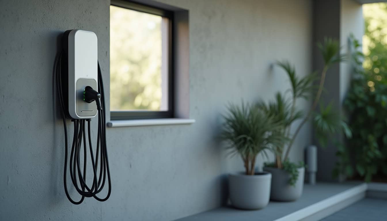 Installation d'une borne électrique murale dans un garage à Saint-Paul-en-Jarez