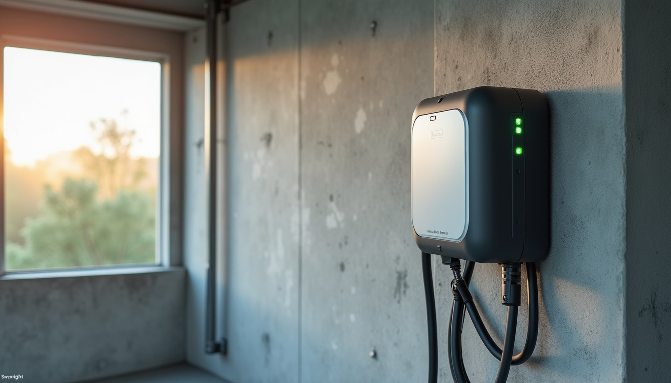 Installation d'une borne électrique murale dans un garage à Villers-Sire-Nicole