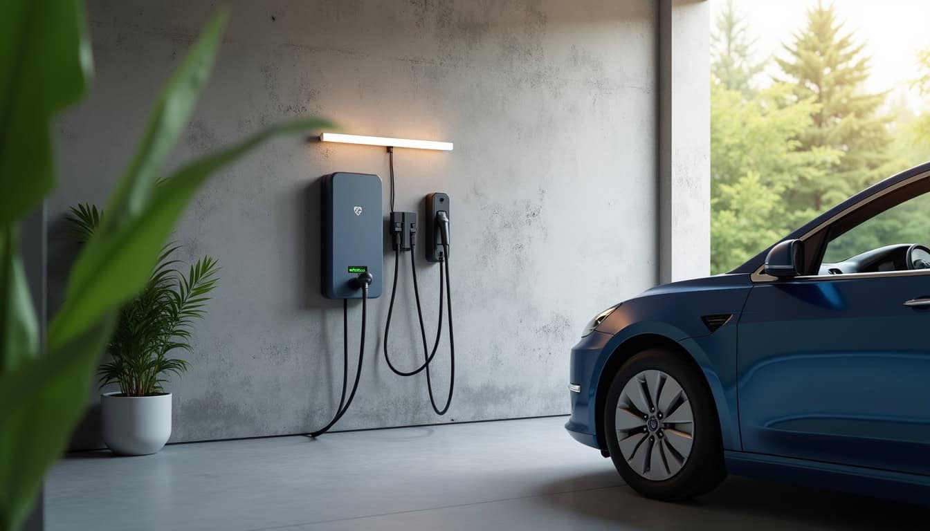 Installation d'une borne électrique murale dans un garage privé à Breuillet