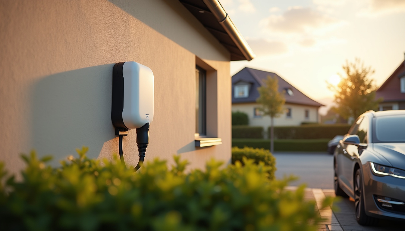 Installation d'une borne électrique murale en extérieur à Etzling