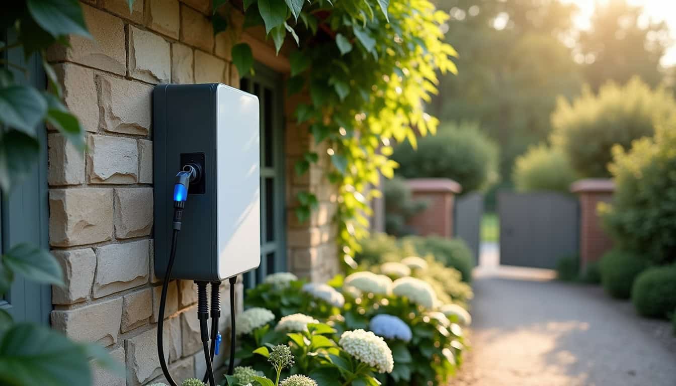 Installation d'une borne électrique murale en extérieur à Saint-Vincent-Bragny