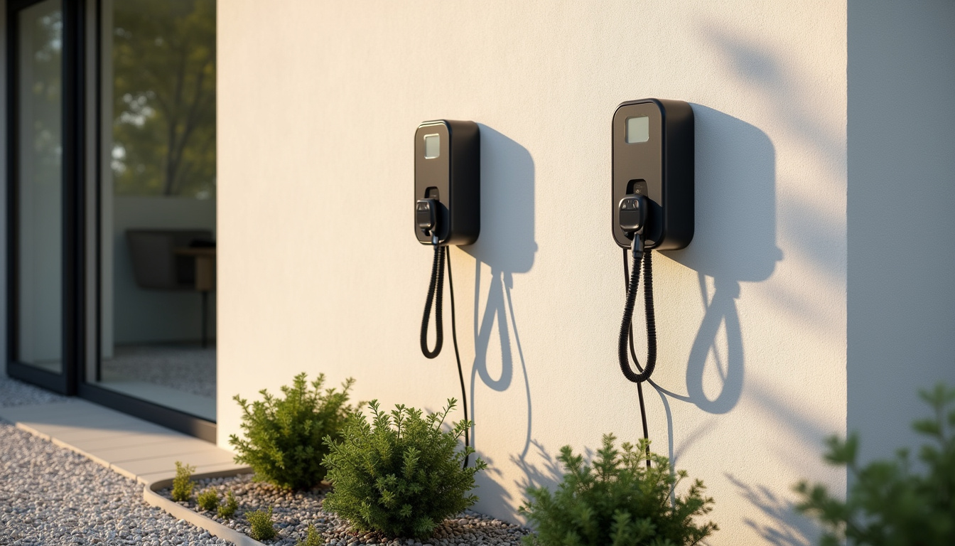 Installation d'une borne électrique murale sur un mur extérieur d'une maison à Blainville-sur-Orne