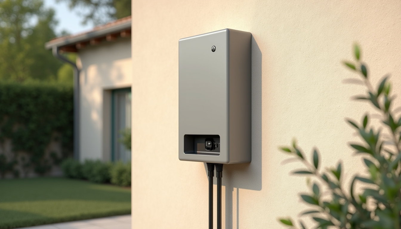 Installation d'une borne électrique murale sur un mur extérieur