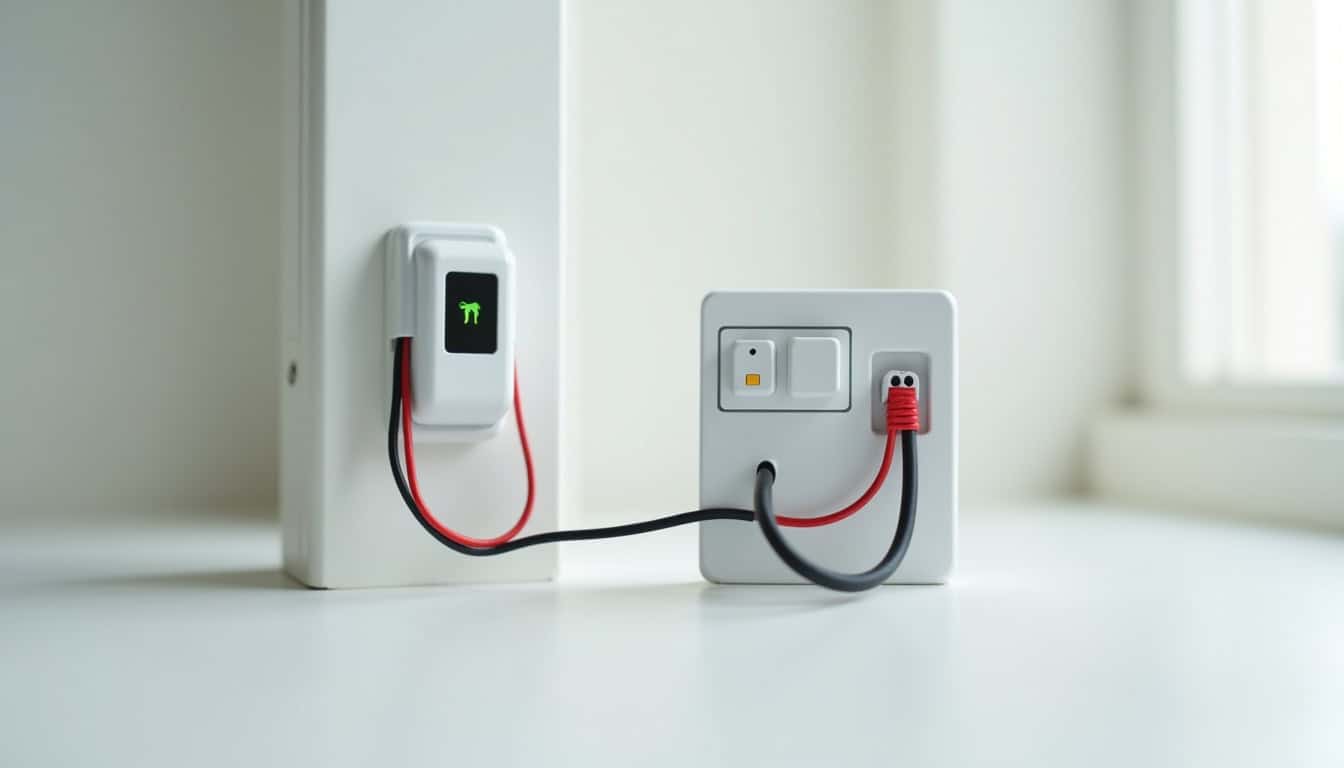 Installation d'une borne électrique reliée au tableau électrique