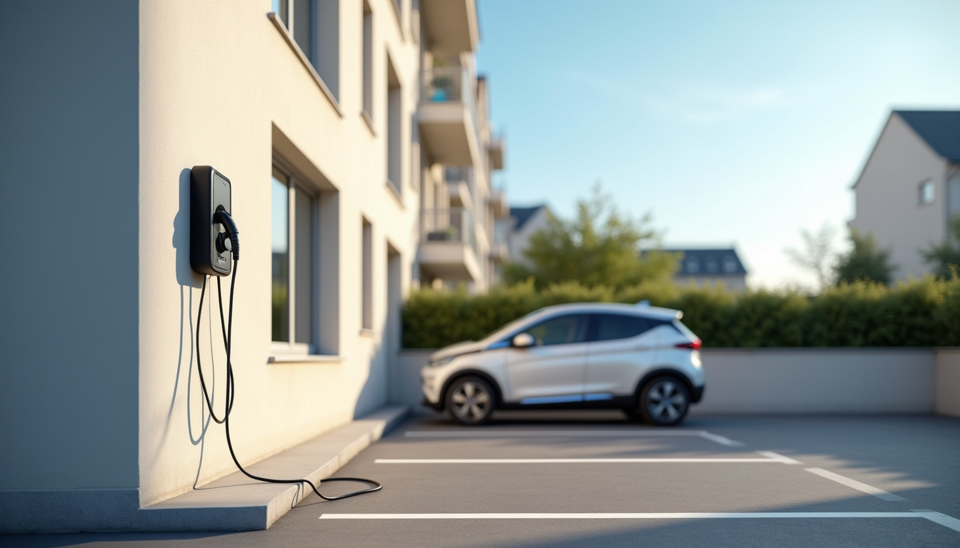 Installation d'une borne électrique sur une place de parking en copropriété à Le Pontet
