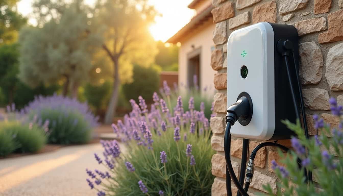 Installation d'une borne électrique sur une propriété individuelle à Tourrette-Levens