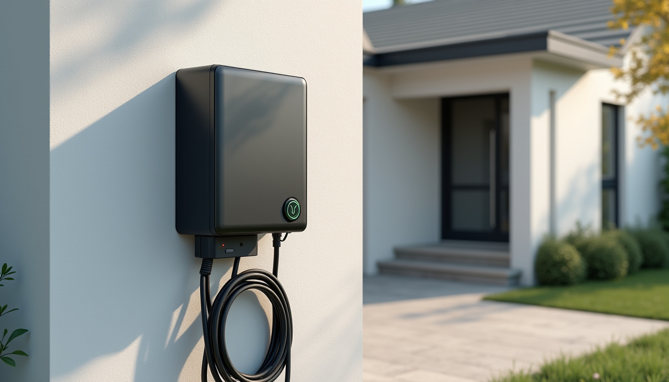 Installation d'une borne murale de recharge pour voiture électrique sur un mur extérieur